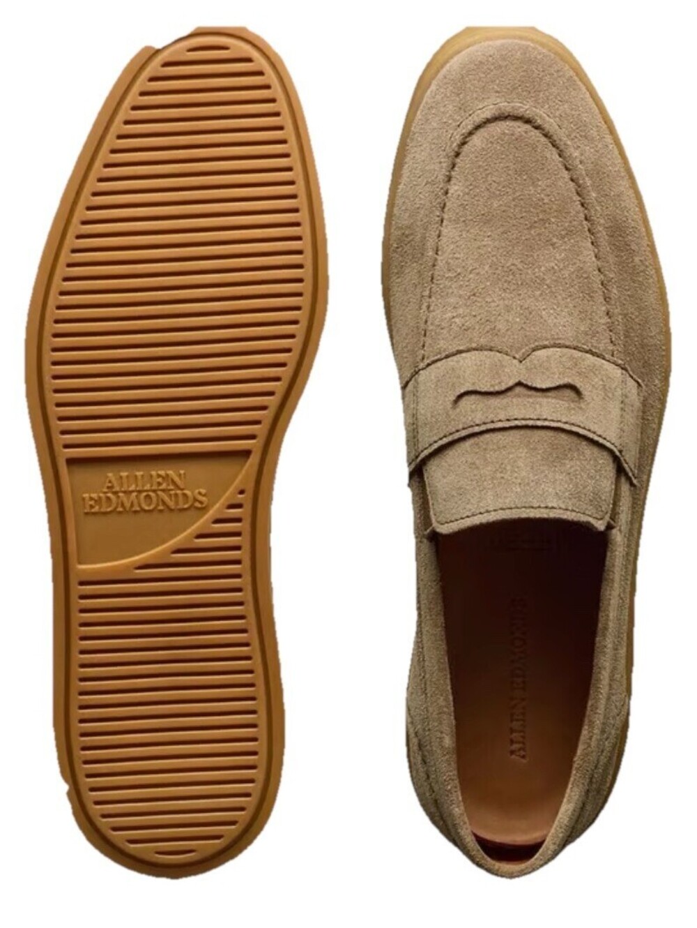 NIB Allen Edmonds Men’s Size 8EEE Randolph 2.0 Suede TOBACCO Slip-on FREE SHIP